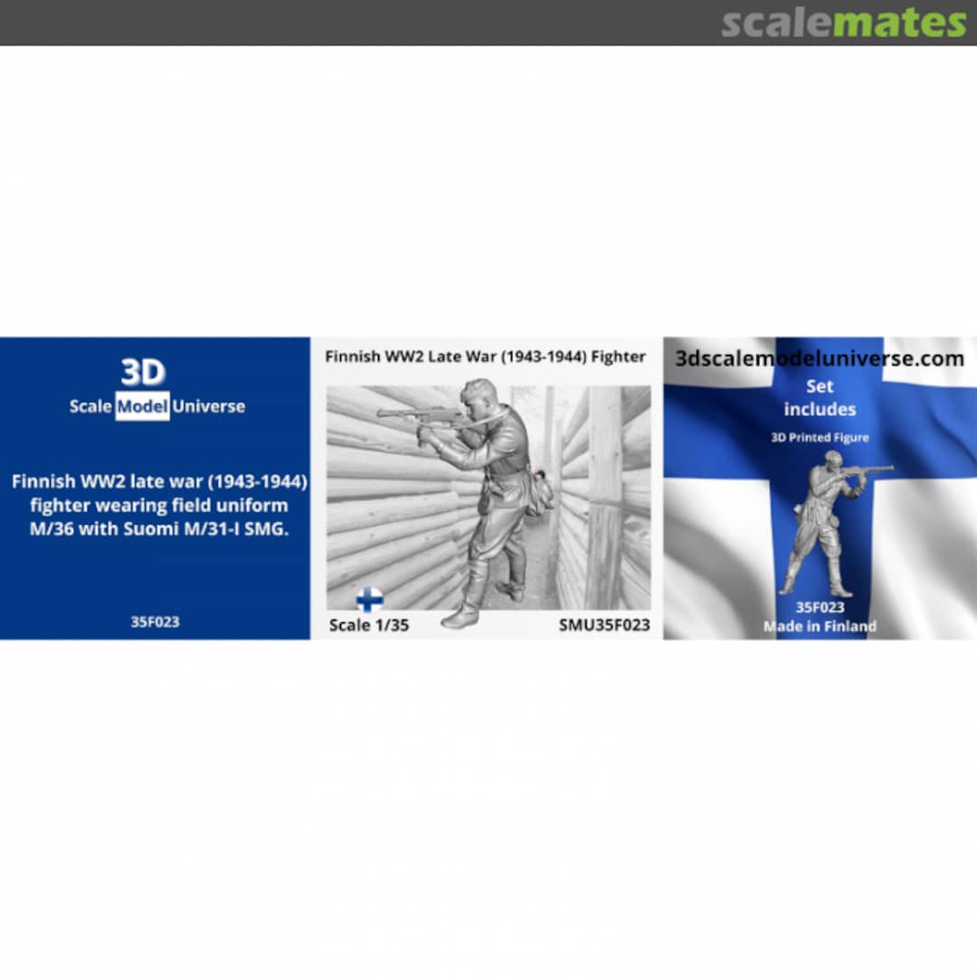 Boxart Finnish WW2 late war (1943-1944) fighter SMU35F023 3D Scale Model Universe