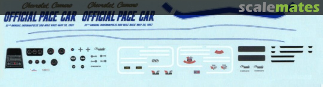 Boxart 1967 Chevrolet Camaro Indy Pace Car Keith Marks Decals Boxart 1967 Chevrolet Camaro Indy Pace Car Keith Marks Decals