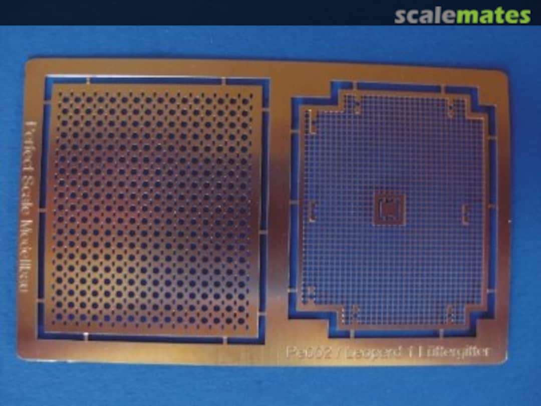 Boxart Leopard 1 Engine fan grid PE002 Perfect Scale Modellbau Boxart Leopard 1 Engine fan grid PE002 Perfect Scale Modellbau