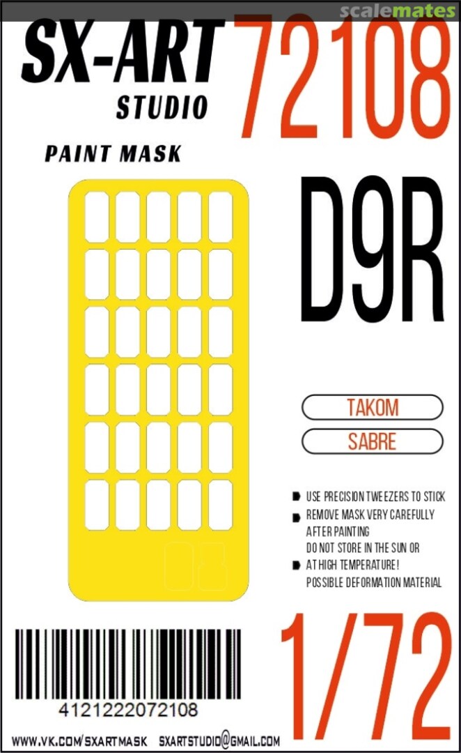 Boxart D9R masks 72108 SX-Art Boxart D9R masks 72108 SX-Art