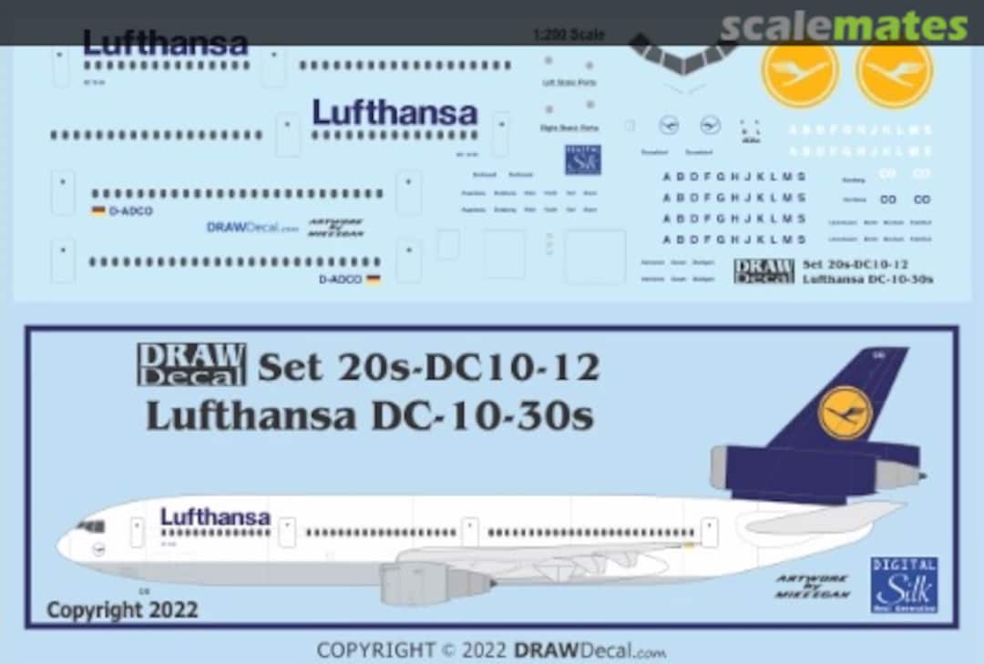 Boxart Lufthansa DC-10-30s 20-DC10-12 Draw Decal