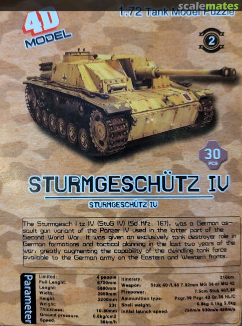 Boxart Sturmgeschütz IV 4D MODEL Boxart Sturmgeschütz IV 4D MODEL