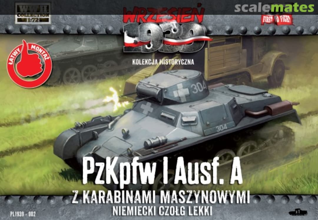 Boxart PzKpfw I Ausf. A z Karabinami Maszynowymi PL1939-002 First to Fight