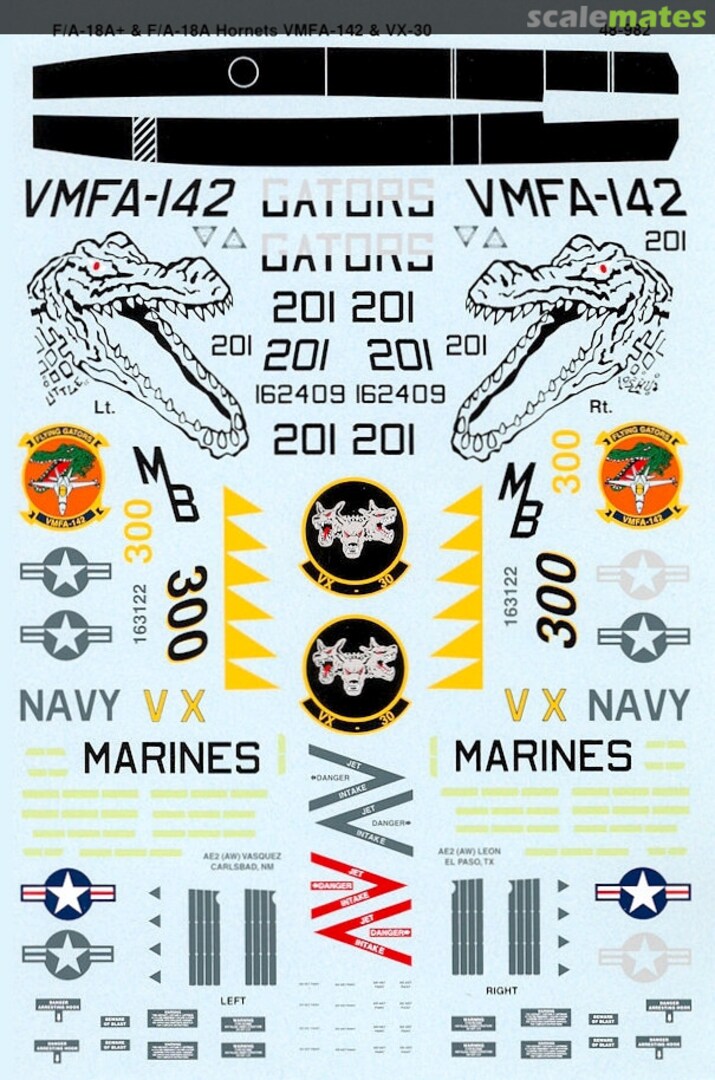 Boxart F/A-18A+ & F/A-18A Hornets 48-982 SuperScale International Boxart F/A-18A+ & F/A-18A Hornets 48-982 SuperScale International