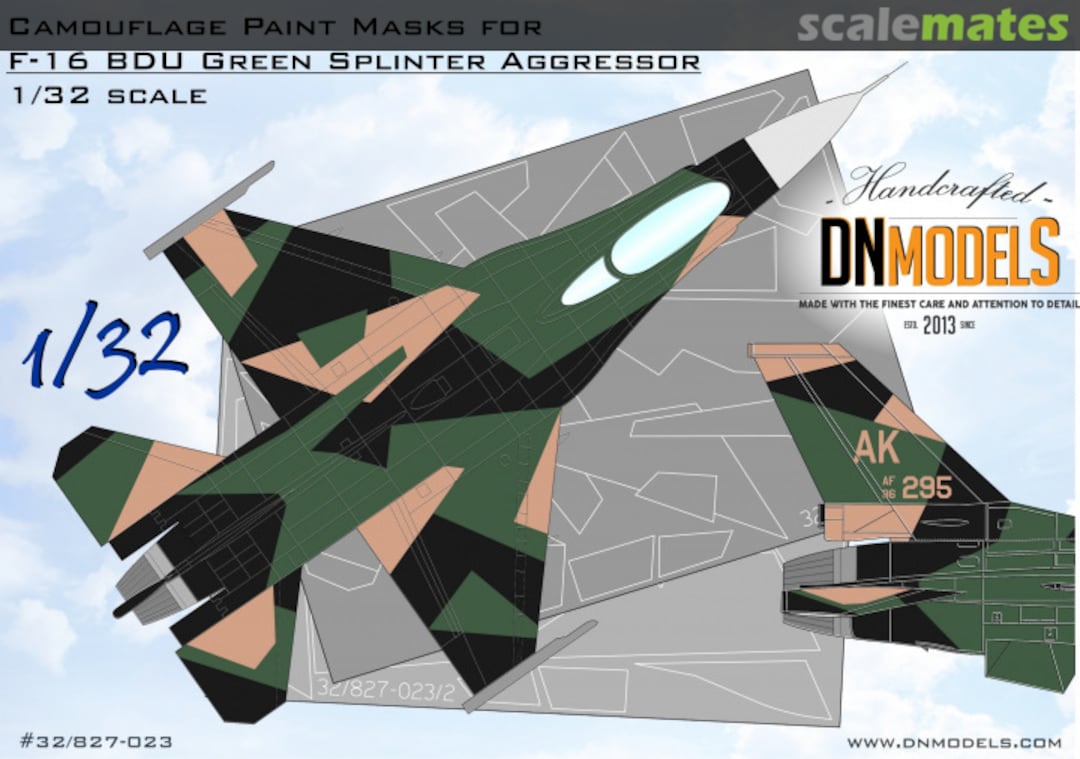 Boxart Camouflage Paint Masks for F-16C BDU Green Splinter Aggressor 32/827-023 DN Models Boxart Camouflage Paint Masks for F-16C BDU Green Splinter Aggressor 32/827-023 DN Models
