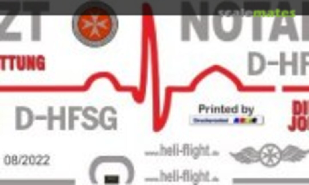 1:72 AS 365 - Johanniter-Luftrettung - D-HFSG (Heli Scale Quality Decal 358) Decal 358
