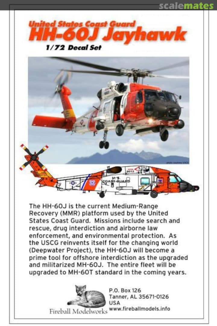 Boxart United States Coast Guard HH-60J Jayhawk FMD-08-72 Fireball Modelworks Boxart United States Coast Guard HH-60J Jayhawk FMD-08-72 Fireball Modelworks