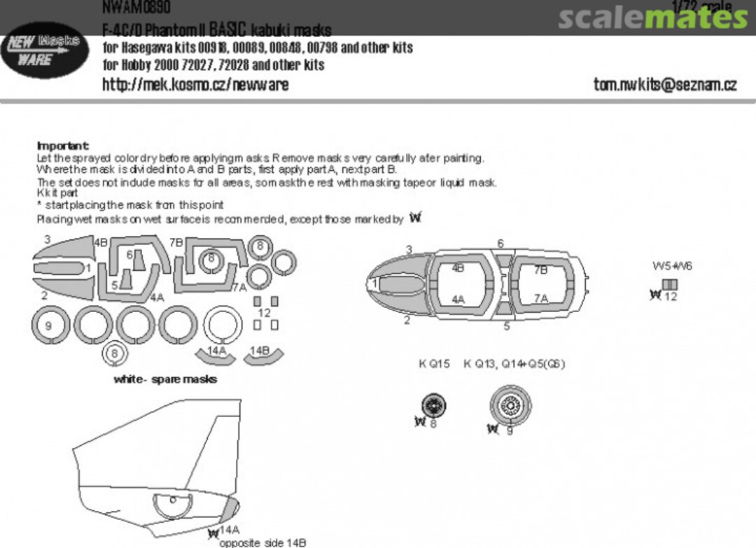 Boxart F-4 C/D Phantom II BASIC kabuki masks NWAM0890 New Ware Boxart F-4 C/D Phantom II BASIC kabuki masks NWAM0890 New Ware