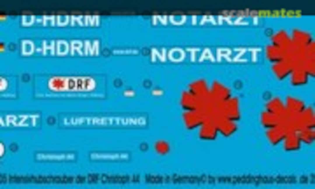 1:72 EC-135 Intensivhubschrauber der DRF Christoph 44 (Peddinghaus-Decals EP 1690) EP 1690