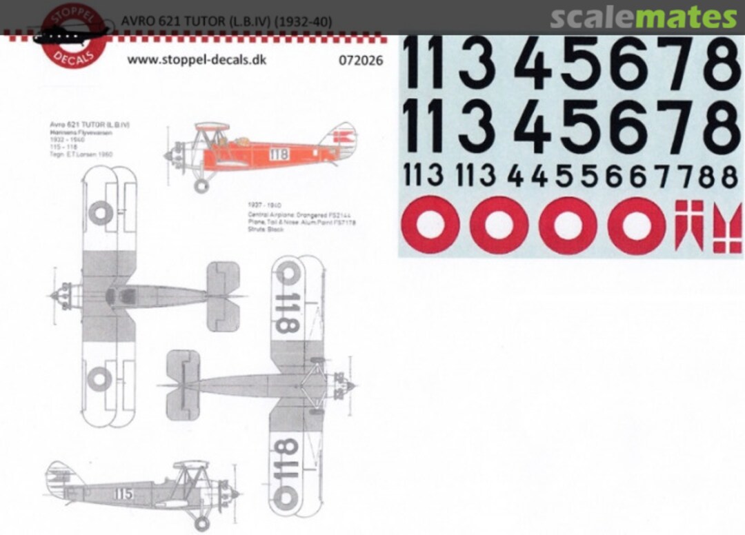 Boxart Avro 621 Tutor (L.B.IV) 072026 Stoppel Decals Boxart Avro 621 Tutor (L.B.IV) 072026 Stoppel Decals