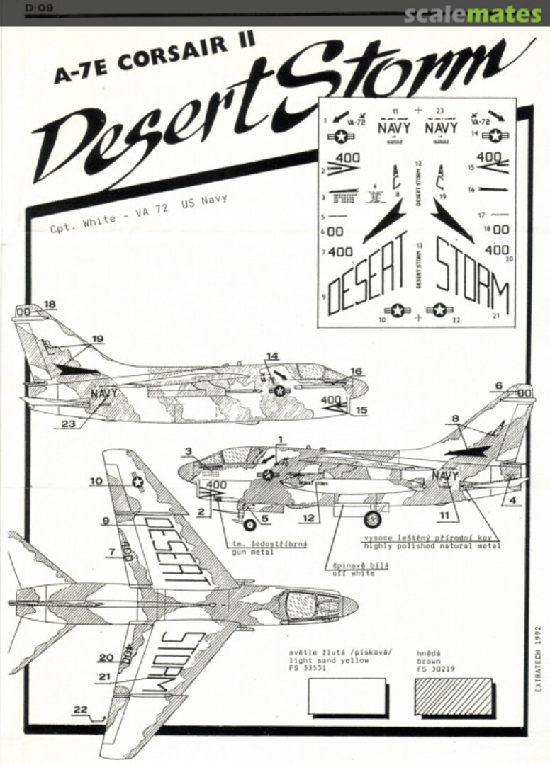 Boxart A-7E Corsair II D-09 Extratech Boxart A-7E Corsair II D-09 Extratech
