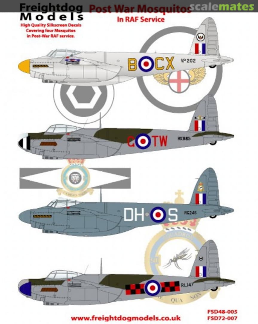 Boxart Post War Mosquitos FSD72-007 Freightdog Models Boxart Post War Mosquitos FSD72-007 Freightdog Models