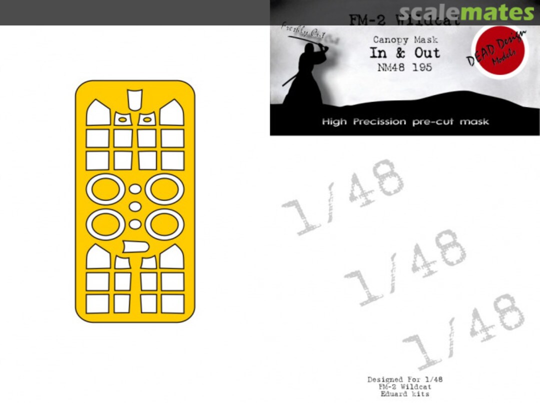 Boxart FM-2 Wildcat - In & Out Canopy Mask NM48195 DEAD Design Models Boxart FM-2 Wildcat - In & Out Canopy Mask NM48195 DEAD Design Models