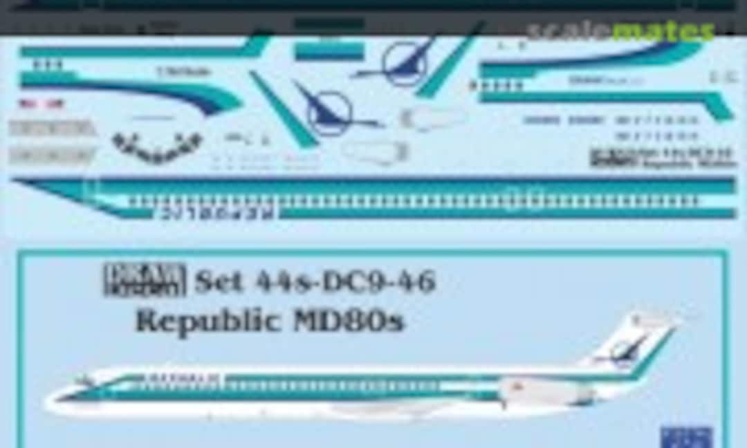 1:144 Republic MD80s (Draw Decal 44-DC9-46) 44-DC9-46