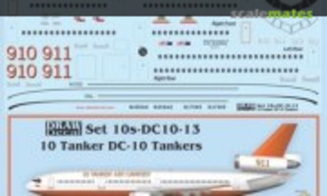 1:100 10 Tanker DC-10 Fire Bombers (Draw Decal 10-DC10-13) 10-DC10-13