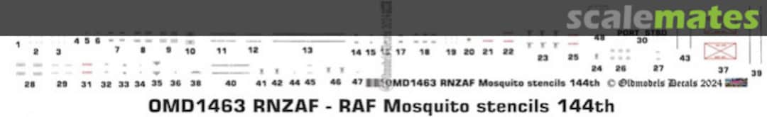 Boxart Royal New Zealand Air Force + Royal Air Force Mosquito Stencils OMD1463 Oldmodels Decals Boxart Royal New Zealand Air Force + Royal Air Force Mosquito Stencils OMD1463 Oldmodels Decals