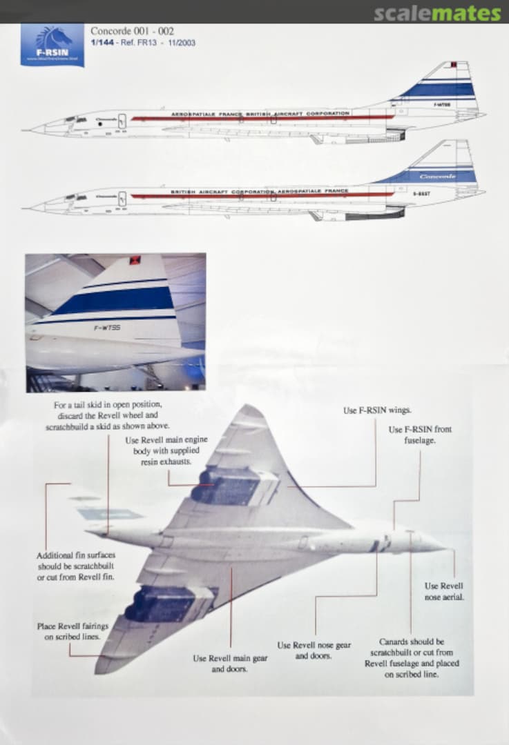 Boxart Concorde 001/2 FR13 F-RSIN