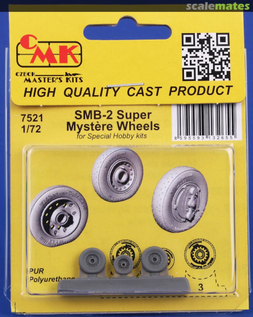 Boxart SMB-2 Super Mystère Wheels 7521 CMK Boxart SMB-2 Super Mystère Wheels 7521 CMK