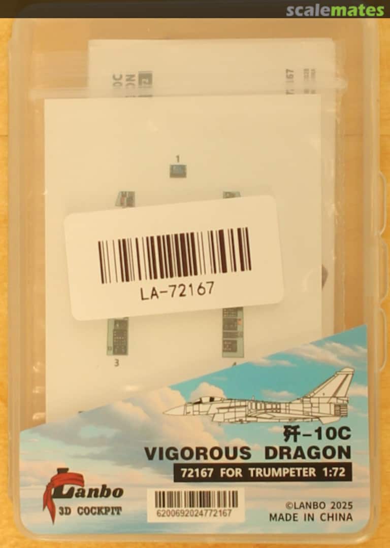 Boxart J-10C Cockpit 3D decals 72167 Lanbo Models Boxart J-10C Cockpit 3D decals 72167 Lanbo Models