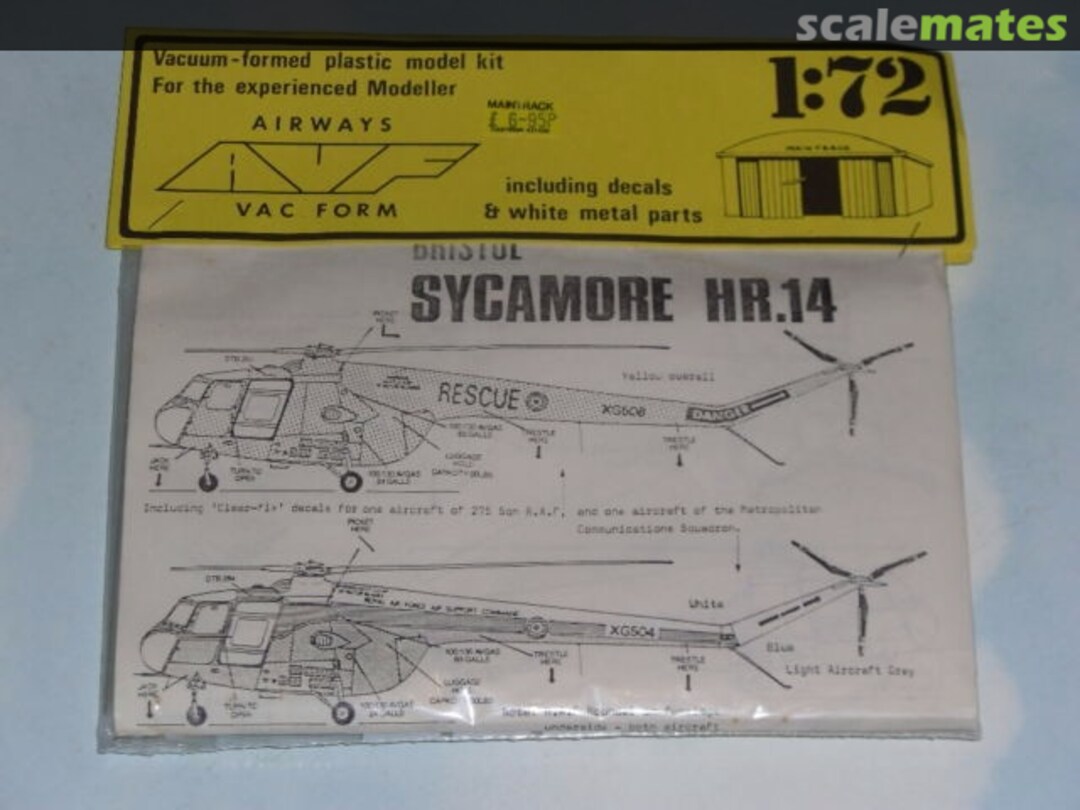 Boxart Bristol Sycamore HR.14 Airways Vac Form Boxart Bristol Sycamore HR.14 Airways Vac Form