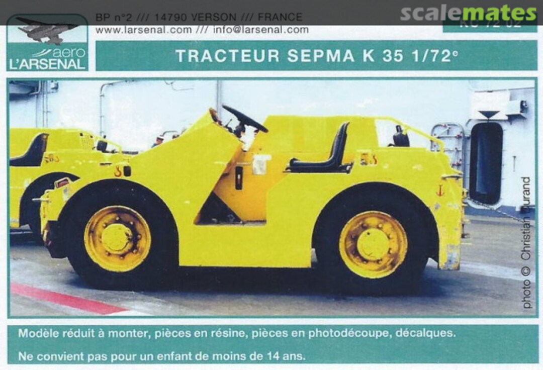 Boxart SEPMA K35 deck tow tractor 7202 L'Arsenal Boxart SEPMA K35 deck tow tractor 7202 L'Arsenal
