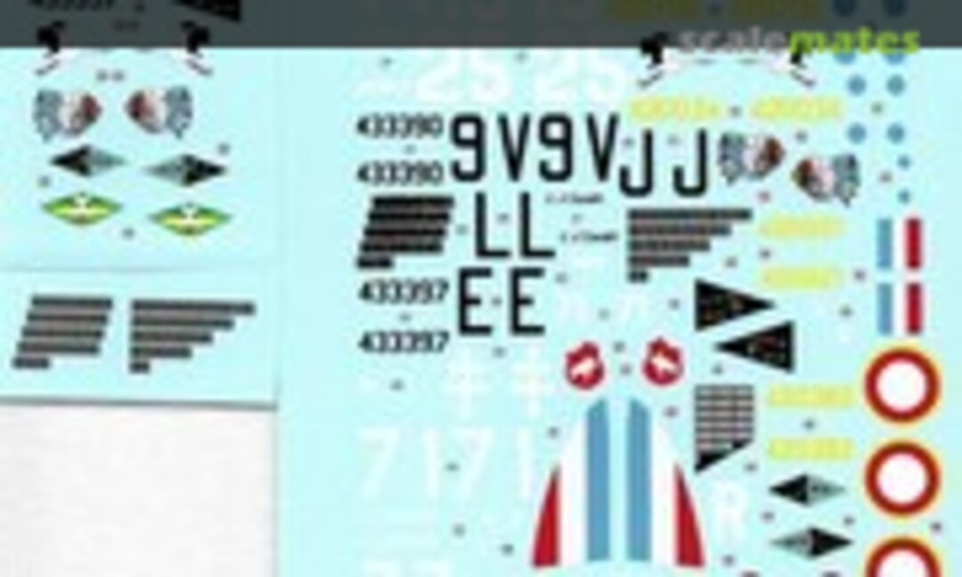 1:48 Republic P-47 Thunderbolt D Bubble Top - Armée de l'Air (FR3) - World War II 1944, 1945 (Berna Decals BD 48-112) BD 48-112