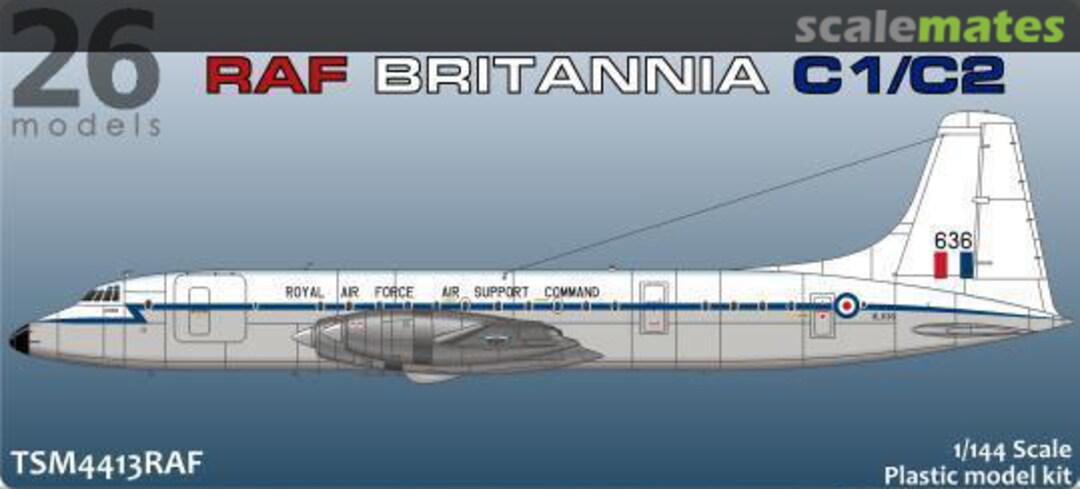 Boxart RAF Britannia C1/C2 TSM4413RAF 26 Models Boxart RAF Britannia C1/C2 TSM4413RAF 26 Models