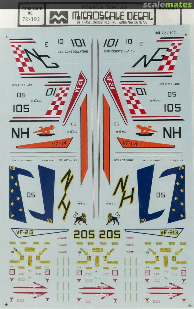 Boxart Miramar Tomcats 72-192 Microscale Boxart Miramar Tomcats 72-192 Microscale