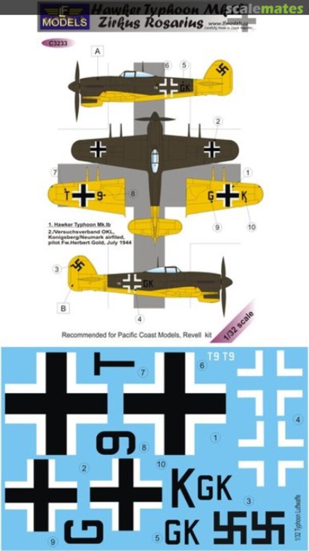 Boxart Hawker Typhoon Mk.Ib C3233 LF Models