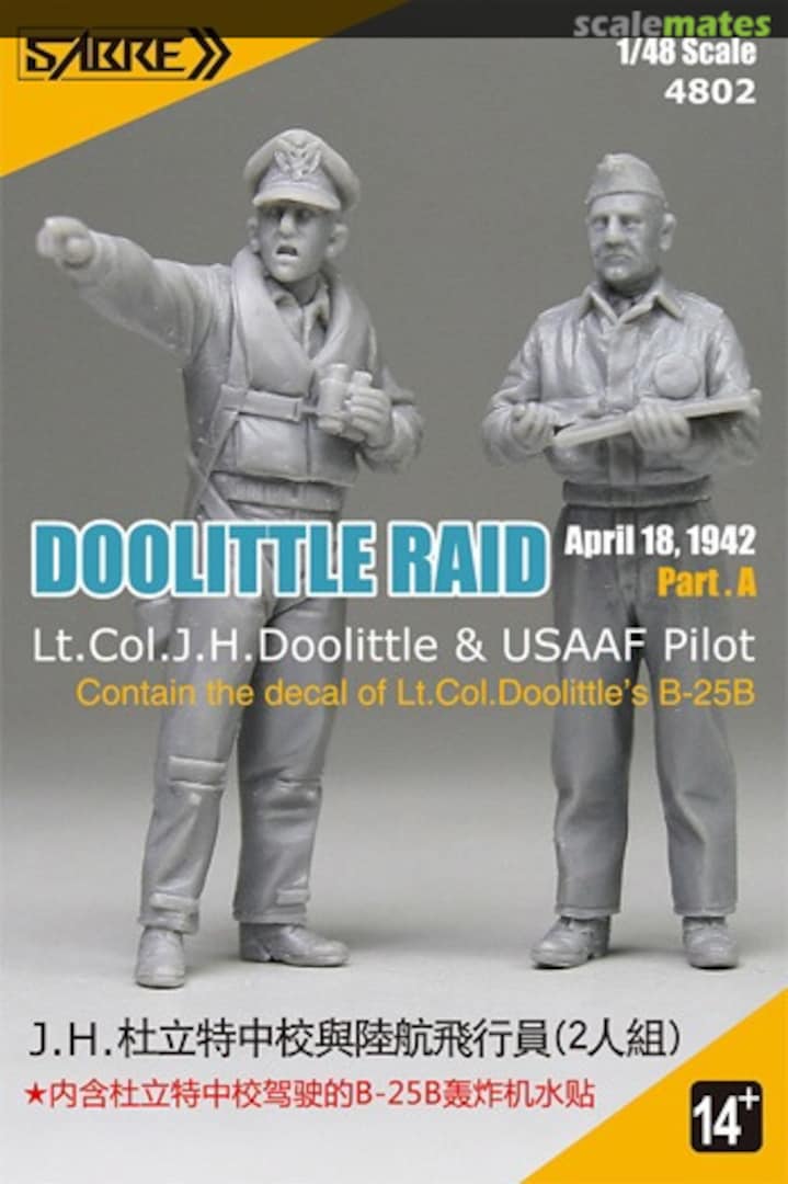 Boxart Doolittle Raid April 18, 1942 Part.A 4802 Sabre Model Boxart Doolittle Raid April 18, 1942 Part.A 4802 Sabre Model