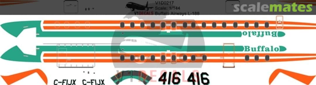Boxart Buffalo Airways Lockheed L-188 Electra (Fire Bomber) V1D0217-144 V1 Decals