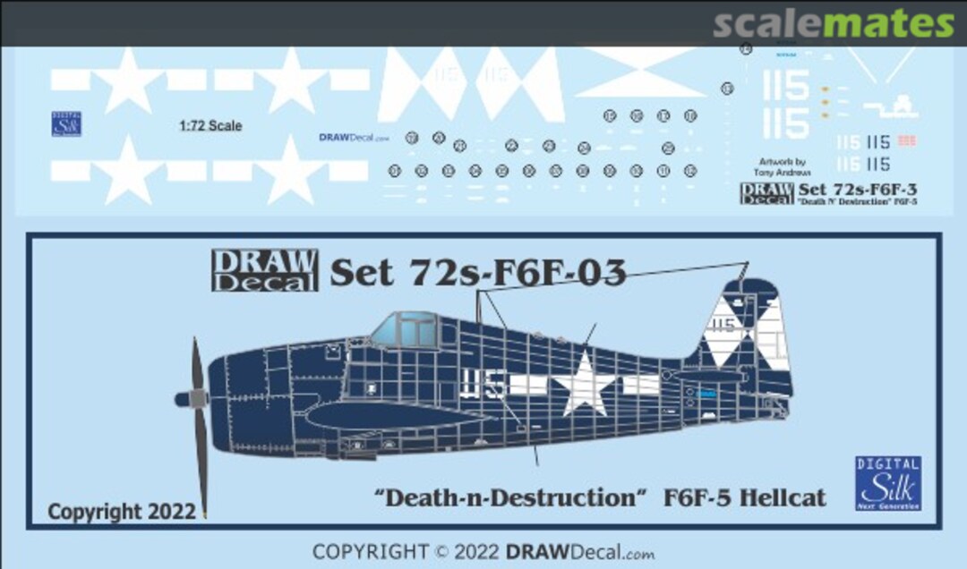 Boxart “Death N’ Destruction” 72-F6F-03 Draw Decal Boxart “Death N’ Destruction” 72-F6F-03 Draw Decal