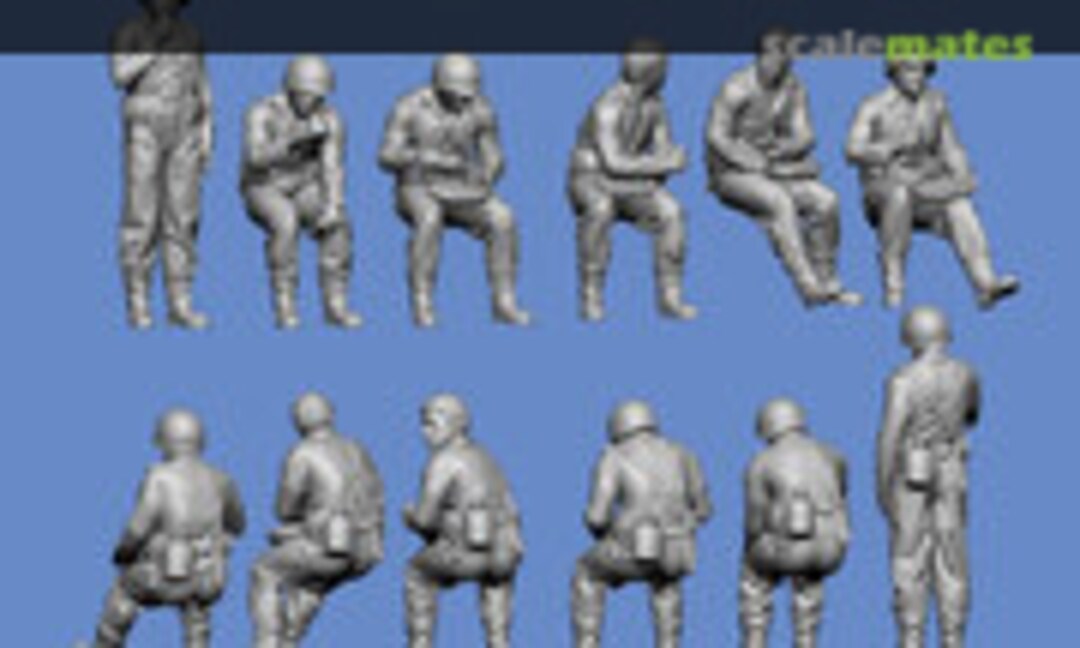 1:72 US Infantrymen Rest - Eat and Drink 01 (Germania Figuren GF72-WW2-238) GF72-WW2-238