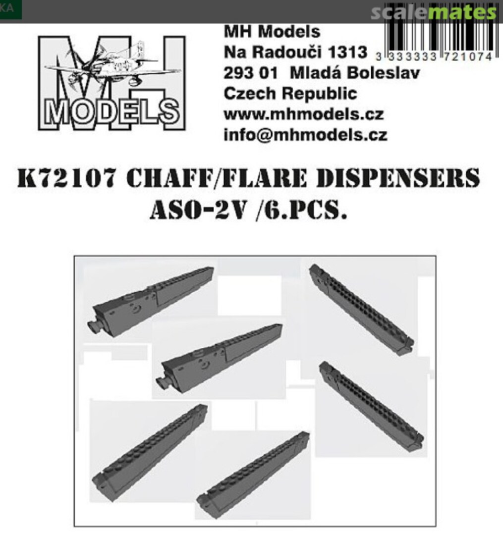 Boxart Chaff/flare dispensers ASO-2V (6 pcs.) K72107 MH Models Boxart Chaff/flare dispensers ASO-2V (6 pcs.) K72107 MH Models
