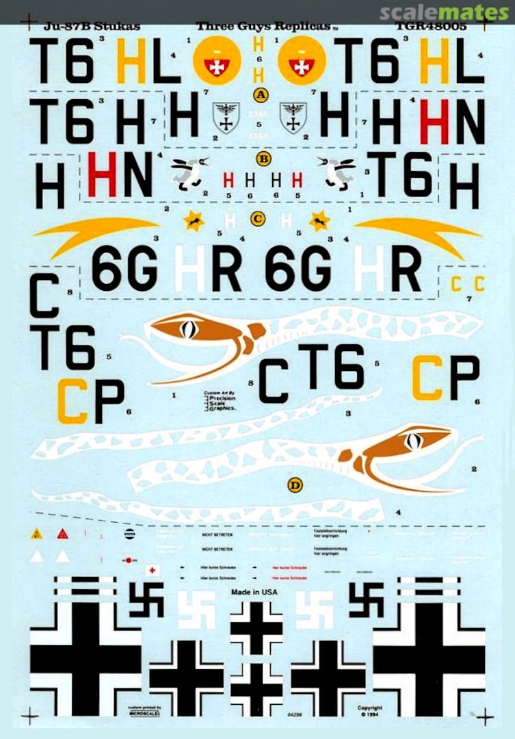 Boxart Ju 87B Stukas TGR48005 Three Guys Replicas Boxart Ju 87B Stukas TGR48005 Three Guys Replicas