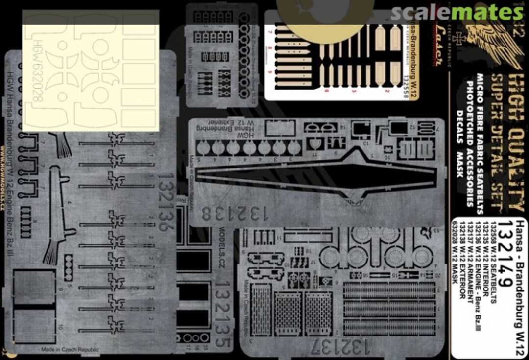 Boxart Hansa-Brandenburg. W.12 - Super Detail Set 132149 HGW Models Boxart Hansa-Brandenburg. W.12 - Super Detail Set 132149 HGW Models