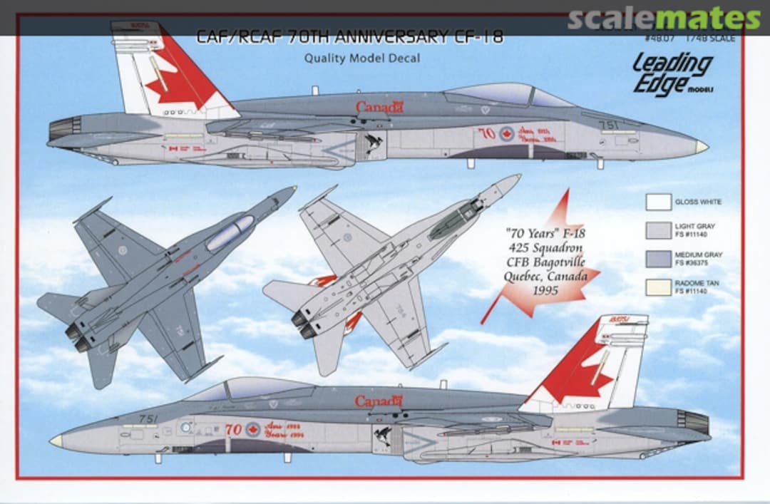 Boxart CAF/RCAF 70th Anniversary CF-18 48.7 Leading Edge Boxart CAF/RCAF 70th Anniversary CF-18 48.7 Leading Edge