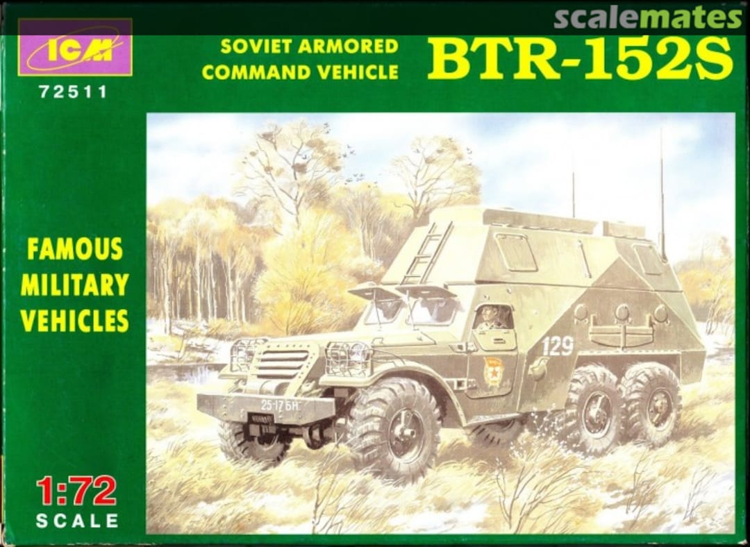 Boxart BTR-152S Armoured Command Vehicle 72511 ICM