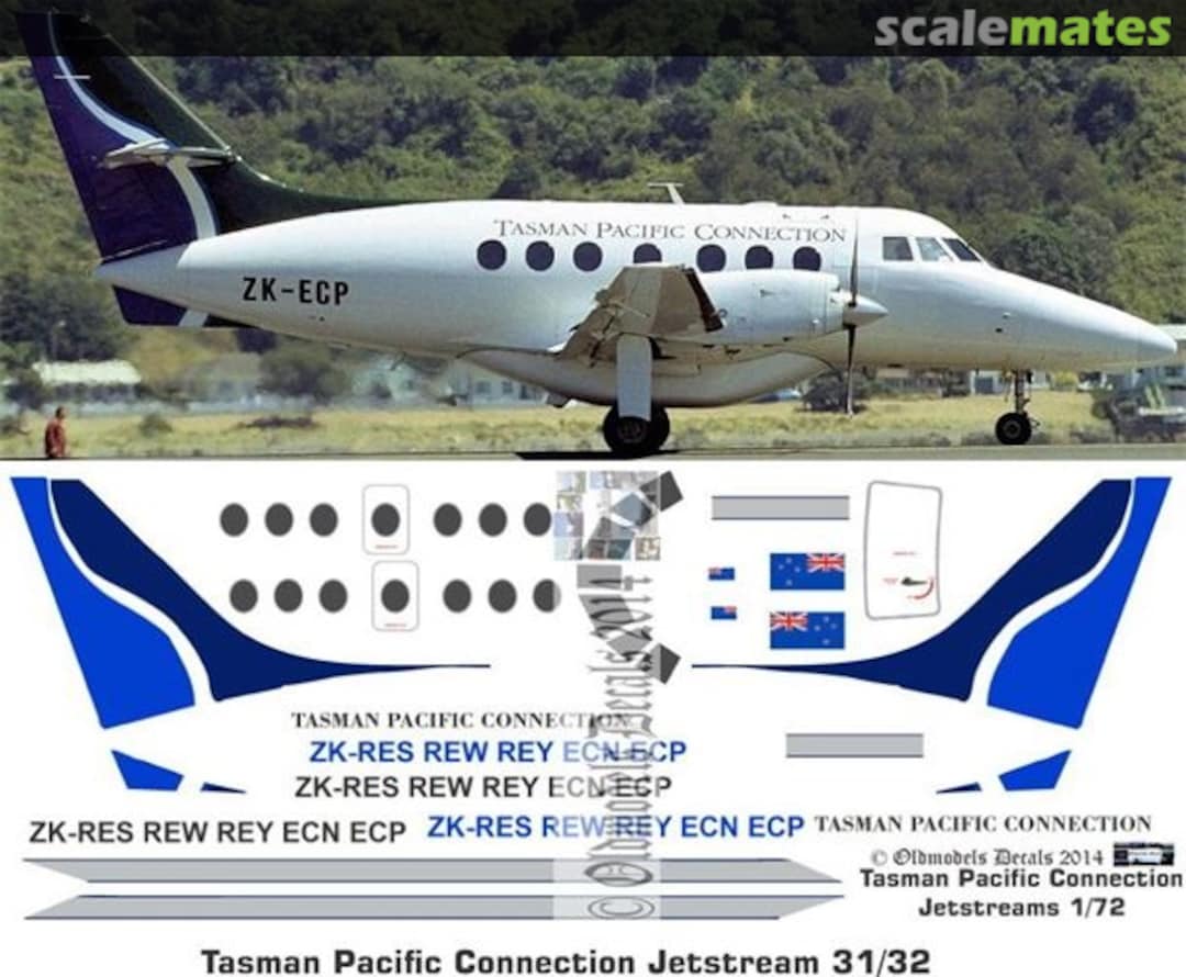 Boxart Tasman Pacific Connection Jetstream 31/32 OMD0466 Oldmodels Decals Boxart Tasman Pacific Connection Jetstream 31/32 OMD0466 Oldmodels Decals