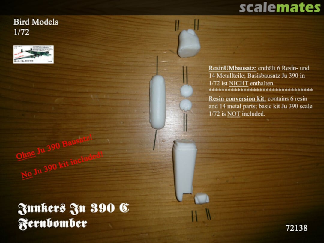 Contents Junkers Ju 390 C Fernbomber 72138A Bird Models Contents Junkers Ju 390 C Fernbomber 72138A Bird Models