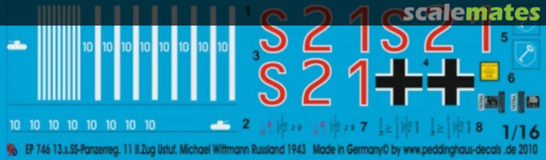 Boxart Wittmann's Tiger Kursk 1943 EP 746 Peddinghaus-Decals Boxart Wittmann's Tiger Kursk 1943 EP 746 Peddinghaus-Decals