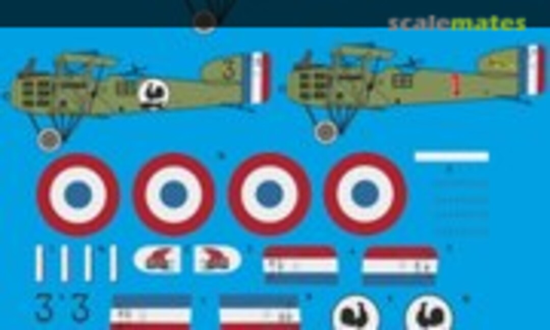 1:48 France WWI: French Breguet 14 B2-Part 1 (early): Br.117 (Kaciterlin), Br.131 (Mezergues) & Br.132 (Jannekeyn/Weissmann) (Peddinghaus-Decals 48 4032) 48 4032