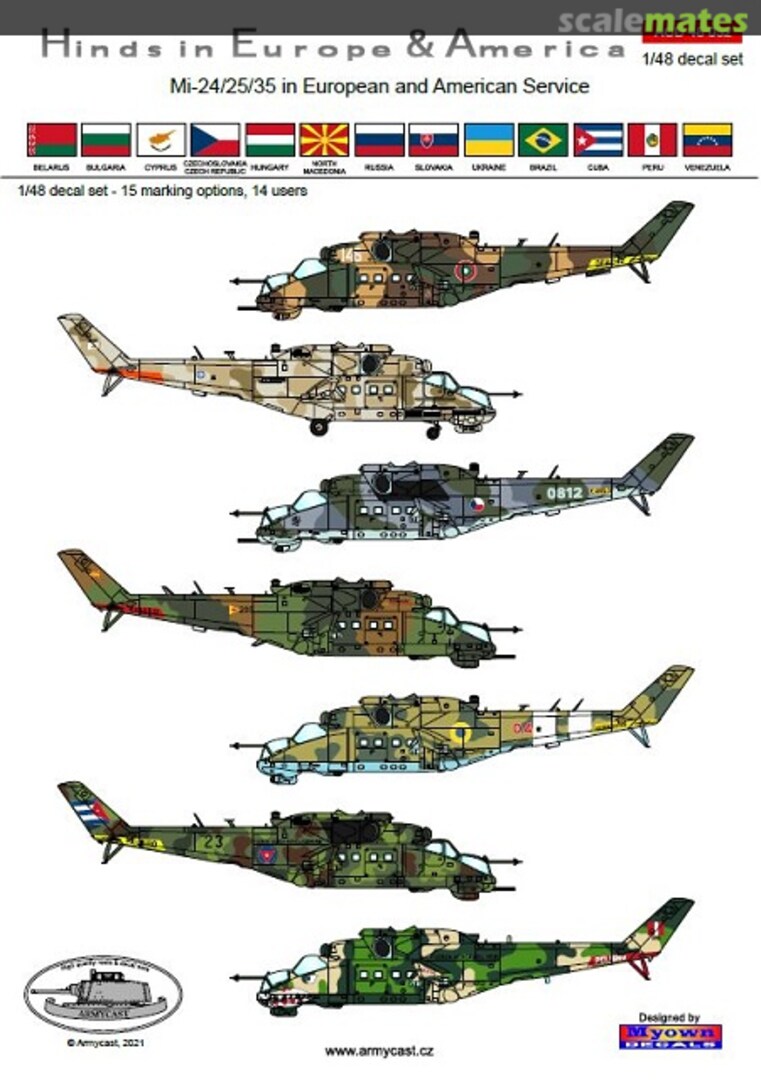 Boxart Mi-24V/35 European & American Hinds ACD 48032 Armycast M&M Boxart Mi-24V/35 European & American Hinds ACD 48032 Armycast M&M