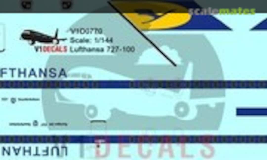 1:144 Lufthansa Boeing 727-100 (Retro Livery) (V1 Decals V1D0770-144) V1D0770-144
