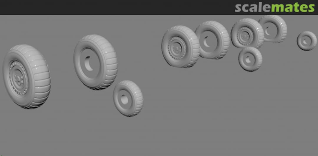 Boxart Wheels for Yak-7/9, MiG-3 and others. 9 pieces 6F31-713C9_20240506203246 KatModel Boxart Wheels for Yak-7/9, MiG-3 and others. 9 pieces 6F31-713C9_20240506203246 KatModel