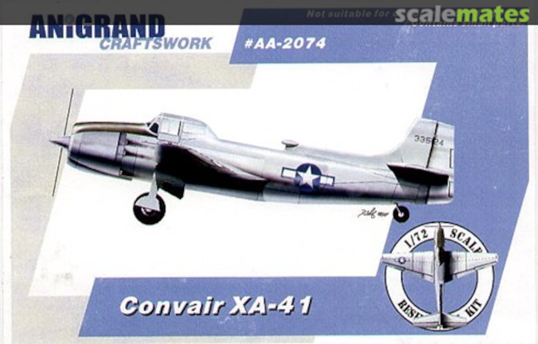 Boxart Convair XA-41 AA-2074 Anigrand Craftswork Boxart Convair XA-41 AA-2074 Anigrand Craftswork