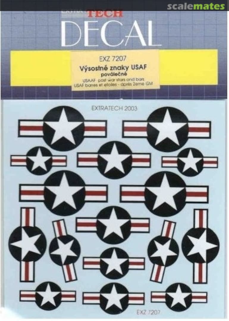 Contents USAF Post-War Stars and Bars EXZ 7207 Extratech Contents USAF Post-War Stars and Bars EXZ 7207 Extratech