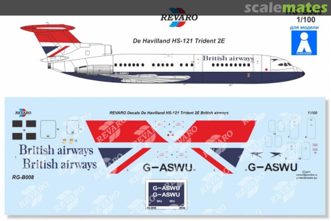 Boxart De Havilland HS-121 Trident 2E British Airways RG-B008 Revaro Boxart De Havilland HS-121 Trident 2E British Airways RG-B008 Revaro