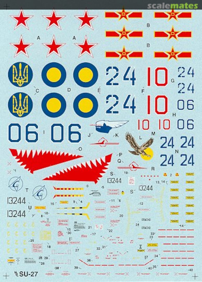 Boxart Su-27 Flanker B 48-003 Hi-Decal Line Boxart Su-27 Flanker B 48-003 Hi-Decal Line