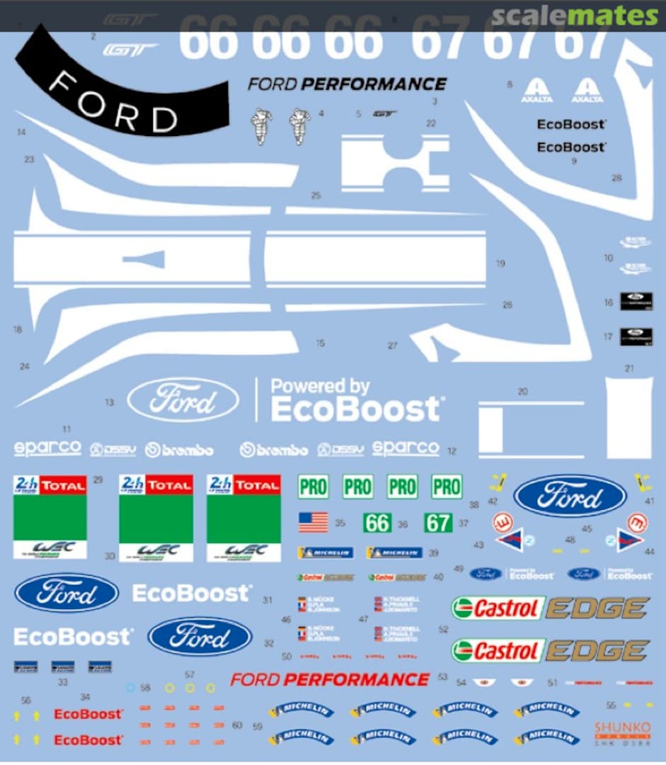 Boxart Ford GT GT Team UK #66, 67 SHK-D388 Shunko Models Boxart Ford GT GT Team UK #66, 67 SHK-D388 Shunko Models